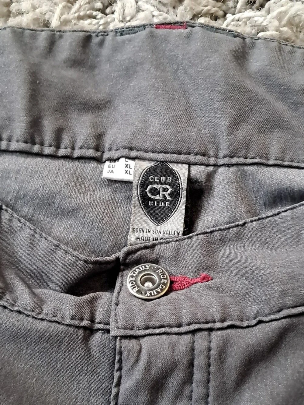 Club Ride Apparel Men's Charcoal Stretch Chinos